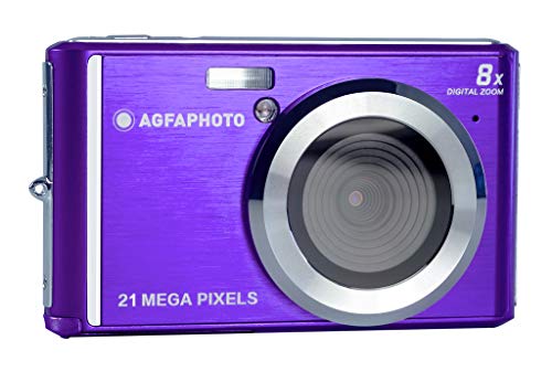 AgfaPhoto AGFA Photo Realishot DC5200 Fotocamera Digitale compatta (21 MP, Schermo LCD da 2,4", Zoom Digitale 8X, Batteria al Litio, Colore: Viola