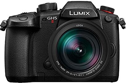 Panasonic Lumix DC-GH5M2LE Fotocamera Mirrorless con Obiettivo Leica DG 12-60 mm (24-120 mm), Sensore MOS 4/3 20.3 MP, Doppio Stabilizzatore, C4K 60p, 4:2:2 10bit, Live Streaming Wireless