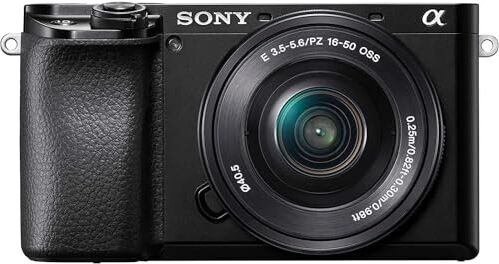 Sony Alpha 6100L Kit Fotocamera Digitale Mirrorless con Obiettivo Intercambiabile SELP 16-50mm, Sensore APS-C, Video 4K, Real Time Eye AF, Real Time Tracking, ILCE6100B + SELP1650, Nero