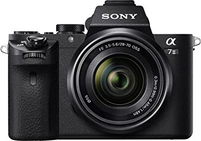 Sony Alpha 7M2K Kit Fotocamera Digitale Mirrorless con Obiettivo Intercambiabile SEL 28-70mm, Sensore CMOS Exmor Full-Frame da 24.3 MP, Stabilizzazione Integrata, ILCE7M2B + SEL2870, Nero