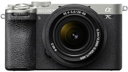 Sony Alpha 7CII di    Fotocamera mirrorless full-frame (compatta, 33 MP, autofocus in tempo reale, 10 fps, video in 4K, display touch orientabile) + Lente SEL2860, zoom 28-60mm F4-5.6 (Argento)