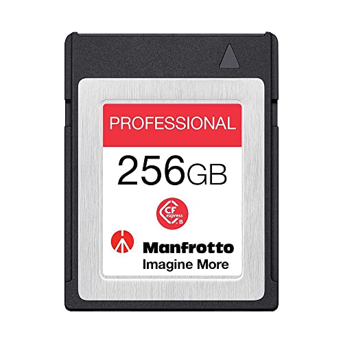 Manfrotto Scheda di Memoria Professional 256GB, PCIe 3.0, 1730MB/s CFexpress tipo B, per Fotocamere Reflex Professionali e Mirrorless Avanzate