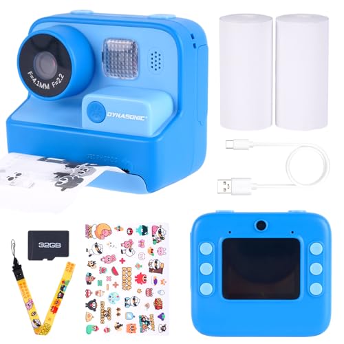 DYNASONIC Macchina Fotografica per Bambini , Mini Ricaricabile Fotocamera Digitale per foto e video. 48MP. 2,5k UHD con Scheda SD, Regalo per bambini e regazze 3-14 anni