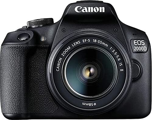 Canon EOS 2000D + EF-S 18-55mm f/3.5-5.6 IS II + seconda batteria aggiuntiva LP E10