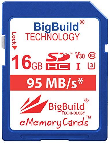 BigBuild Technology Scheda di memoria UHS-I U3, 95 MB/s, per fotocamere Panasonic Lumix DMC FT30, FT30EF A, FT30EF D, FT30EF K, FZ1000, FZ2000, FZ2500, FZ300, FZ72, FZ82EBK
