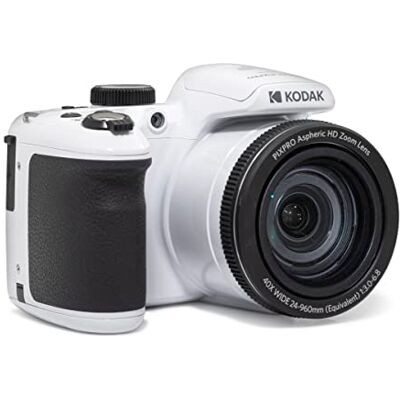 Kodak Pixpro Astro Zoom AZ405 Fotocamera Digitale Bridge, Zoom 40X, Obiettivo Grandangolare 24 mm, 20 Megapixel, LCD 3, Video Full HD 1080p, OIS, Batterie AA Bianco Kodak Pixpro Astro Zoom AZ405 Fotocamera Digitale Bridge, Zoom 40X, Obiettivo Grandangolare 24 mm, 20 Megapixel, LCD 3, Video Full HD 1080p, OIS, Batterie AA Bianco