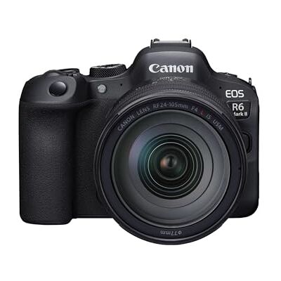 Canon Fotocamera mirrorless EOS R6 Mark II Full Frame e RF 24-105mm F4L IS USM 24,2 megapixel, scatto continuo fino a 40 fps, 4K 60p, fino a 8 stop IS e Dual Pixel CMOS Auto Focus II Nero Canon Fotocamera mirrorless EOS R6 Mark II Full Frame e RF 24-105mm F4L IS USM 24,2 megapixel, scatto continuo fino a 40 fps, 4K 60p, fino a 8 stop IS e Dual Pixel CMOS Auto Focus II Nero