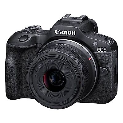 Canon EOS R100 Obiettivo RF-S 18-45mm F4.5-6.3 IS STM Fotocamera Mirrorless APS-C 24,1MP, Dual Pixel CMOS AF, Videocamera 4K, Scatto Continuo 6,5fps Rilevamento Viso e Occhi Wi-Fi, Bluetooth Canon EOS R100 Obiettivo RF-S 18-45mm F4.5-6.3 IS STM Fotocamera Mirrorless APS-C 24,1MP, Dual Pixel CMOS AF, Videocamera 4K, Scatto Continuo 6,5fps Rilevamento Viso e Occhi Wi-Fi, Bluetooth