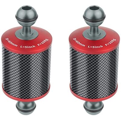 Oladfiop 2X Dia 60mm nel Fibra di Carbonio Galleggiante Galleggiabilità Braccio Acquatico 5 Pollici per Vassoio Fotocamera DSLR Accessori Subacquei Subacquei, Rosso Oladfiop 2X Dia 60mm nel Fibra di Carbonio Galleggiante Galleggiabilità Braccio Acquatico 5 Pollici per Vassoio Fotocamera DSLR Accessori Subacquei Subacquei, Rosso