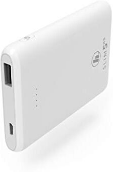 Hama Power Pack"SLIM 5HD" (caricabatterie ai polimeri di litio, 5000 mAh, per smartphone, 1 porta micro USB, 1 porta USB-A, USB 3.0), colore: bianco