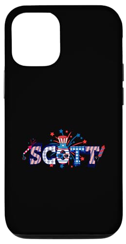 Custodia per iPhone 12/12 Pro Nome personalizzato Scott 4 luglio