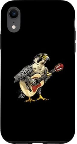 Falcon Custodia per iPhone XR Falco pellegrino che suona la chitarra