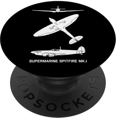 Dell Sagome del Supermarine Spitfire Mark 1 PopSockets PopGrip Intercambiabile