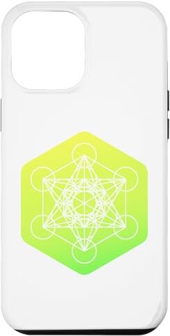 Cube Custodia per iPhone 15 Pro Max Geometria sacra del cubo di Metatron