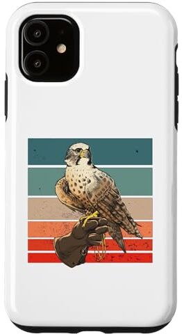 Custodia per iPhone 11 Falcon Bird Vintage Falconer Divertenti guanti da falconeria