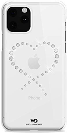 Hama Blackrock COVER ETERNITY CON CRISTALLI SWAROVSKI A FORMA DI CUORE PER IPHONE 11 PRO, Trasparente