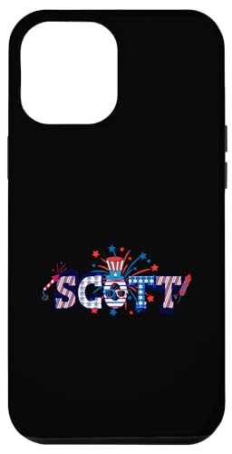 Custodia per iPhone 14 Plus Nome personalizzato Scott 4 luglio