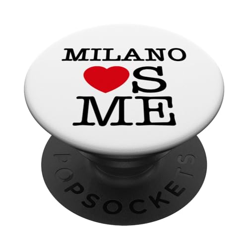 Tee I Really love Milan, Amo Milano Illustration Graphic Designs PopSockets PopGrip Intercambiabile
