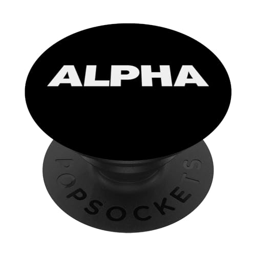 Male   Un design che dice la parola Alpha PopSockets PopGrip Intercambiabile