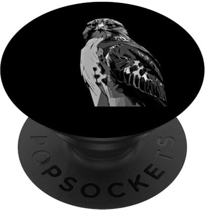 ART Falcon Bird motivo grafico animale falchi foresta natura PopSockets PopGrip Intercambiabile