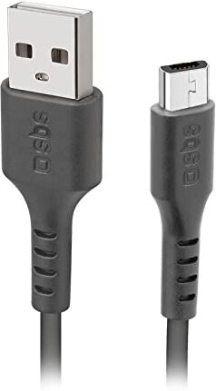 SBS Cavo per ricarica e trasferimento dati con connettori USB 2.0 e Micro USB, lunghezza 3 metri