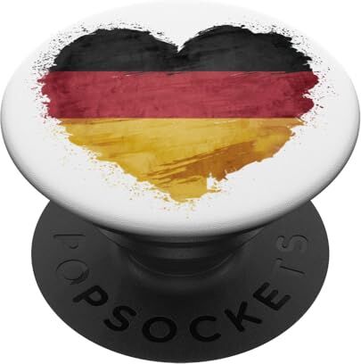 YO! Bandiera tedesca con bandiera della Germania a forma di cuore PopSockets PopGrip Intercambiabile