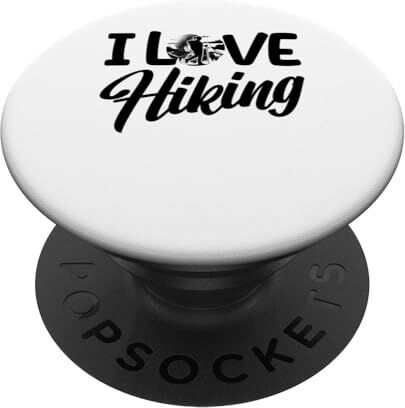 Tee I Love Hiking Escursionista Montagna Divertente All'aperto Foresta PopSockets PopGrip Intercambiabile