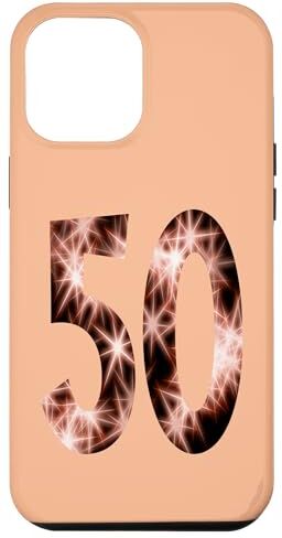 Zodiac Custodia per iPhone 12 Pro Max 50° compleanno, Cinquant'anni, Numero 50