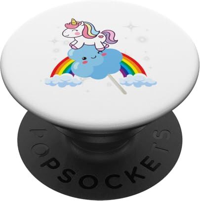 Unicorno Equitazione Cotton Candy Donne Uomini Bambini Ragazzi Ragazze PopSockets PopGrip Intercambiabile