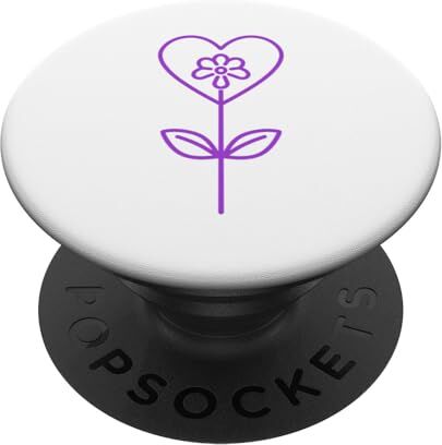 Semplice nastro viola Consapevolezza dell'Alzheimer PopSockets PopGrip Intercambiabile