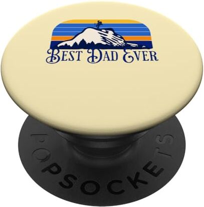 Unique Best Dad Ever Mountain Fishing Tramonto Design PopSockets PopGrip Intercambiabile