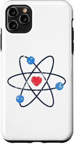 Custodia per iPhone 11 Pro Max Atomic Symbol Molecola con Cuore STEM Insegnanti Scienziati