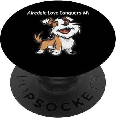 Dell Airedale Terrier: Airedale Love Conquers All PopSockets PopGrip Intercambiabile