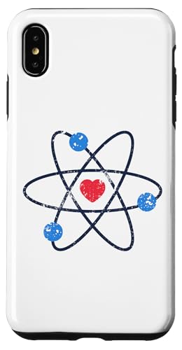 Custodia per iPhone XS Max Atomic Symbol Molecola con Cuore STEM Insegnanti Scienziati