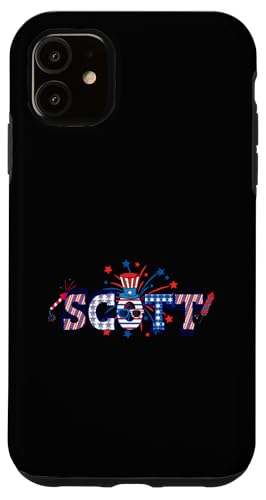 Custodia per iPhone 11 Nome personalizzato Scott 4 luglio