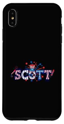 Custodia per iPhone XS Max Nome personalizzato Scott 4 luglio