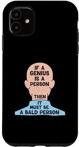 Custodia per iPhone 11 Taglio Calvo Geni Genius Intelligente Ragazzi Calvi Hairless Acconciatura