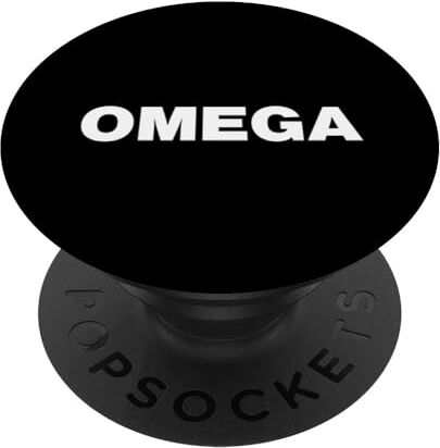 Alpha Omega Maschio   Design semplice che dice la parola Omega PopSockets PopGrip Intercambiabile