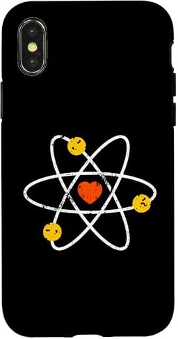 Custodia per iPhone X/XS Atomic Symbol Molecola con gli scienziati del cuore STEM insegnanti