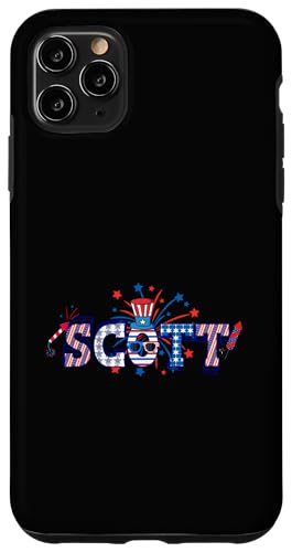 Custodia per iPhone 11 Pro Max Nome personalizzato Scott 4 luglio