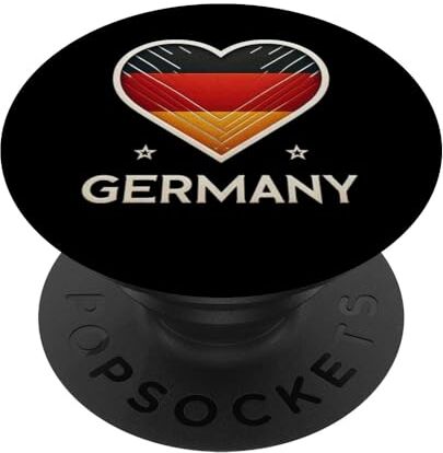 YO! Bandiera della Germania a forma di cuore retrò vintage PopSockets PopGrip Intercambiabile