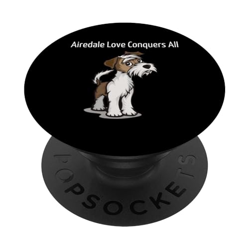 Dell Airedale Terrier: Airedale Love Conquers All PopSockets PopGrip Intercambiabile