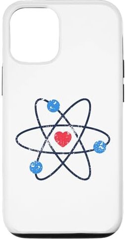 Custodia per iPhone 13 Atomic Symbol Molecola con Cuore STEM Insegnanti Scienziati