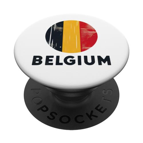 YO! Bandiera belga patriottica retrò vintage per fan del Belgio PopSockets PopGrip Intercambiabile