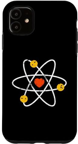 Custodia per iPhone 11 Atomic Symbol Molecola con gli scienziati del cuore STEM insegnanti