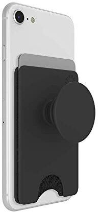 PopSockets : PopWallet + per MagSafe Porta Carte con Top Intercambiabile Integrato per Smartphone e Custodie Black