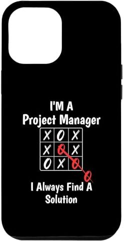 Pro-Ject Custodia per iPhone 12 Pro Max Sono un Project Manager Trovo una soluzione, Funny Manager