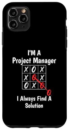 Pro-Ject Custodia per iPhone 11 Pro Max Sono un Project Manager Trovo una soluzione, Funny Manager