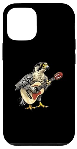 Falcon Custodia per iPhone 14 Falco pellegrino che suona la chitarra