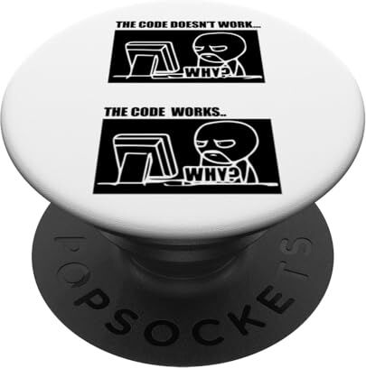 Novelty Sarcastic Computer Software Programmer Gag Il codice di detto divertente non funziona perché imparare la scuola uomini donne PopSockets PopGrip Intercambiabile